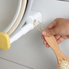 Retractable Washbasin Rack Without Punching Toilet Rack With Storage (White Yellow)