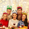 2025 Digital Christmas Party Decoration Headband Mall Bar New Year Eve Event Headdress(Black)