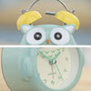 3 Inch Children Cartoon Owl Luminous Silent Bedside Snooze Small Alarm Clock(Pink)
