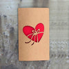 Retro Kraft Paper Hollowed Love Greeting Card Valentine Day Message Card(Love Bow)