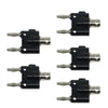 5x BNC Female to Dual Banana Plug Adapter - Black