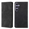 For Samsung Galaxy S25+ 5G Skin Feel Magnetic Leather Phone Case(Black)