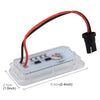 2 PCS License Plate Light with 18  SMD-3528 Lamps for Ford,2W 120LM,6000K, DC12V(White Light)
