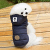 Small Blue Padded Dog Coat - Winter Warm Cotton, Size S