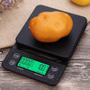 Hand Punch Coffee Scales Timing Electronic Timer Scale Kitchen Scales, Model:3kg/0.1g(Black)