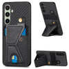 For Samsung Galaxy A36 Carbon Fiber Wallet Flip Card K-shaped Holder Phone Case(Black)