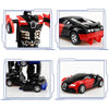 One-click Transforming Toy Car Impact Deformation Toy Model Car(Blue)