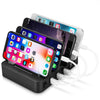016 Multi-function AC 100V~240V Output 4 Ports USB Detachable Charging Station Smart Charger(Black)