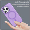 For iPhone 14 Pro Max MagSafe Frosted Translucent TPU + PC Full Coverage Phone Case(Dark Purple)