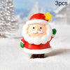 3pcs Christmas Lovely Micro Landscape Snow Ornament Decorative Accessories, Style: No.11 Waving Elderly
