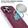 For iPhone 11 Pro Max Shockproof MagSafe Armor PC Hybrid TPU Phone Case(Wine Red+Light Pink)