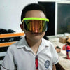 Large Frame Full Protection Outdoor Boy & Girl Sunglasses UV-proof Baby Sunglasses, Frame color: White Frame Transparent Film