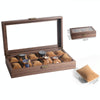 Wood Grain Leather Watch Display Box Watch Storage Case Jewelry Box, Style: 12 Digit Long