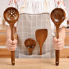 Non-Stick Pot Wood Shovel Teak Cooking Pot Shovel Tableware Thickened Oblique Shovel
