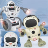 Intelligent Early Education Sound and Light Mechanical Robot Toys, Color: 1 Gray