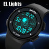 SKMEI 2068 Multifunctional Men 50M Waterproof Noctilucent Sports Digital Wrist Watch(Blue)