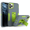 For iPhone 13 Pro Max Magnetic Holder Phone Case (Dark Grey + Green)