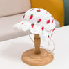 C0487 Strawberry Pattern Cotton Spring Baby Openning Lace Hat, Size: One Size(White)