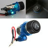 Car 10A 12V European Standard Cigarette Lighter Full Assembly with Light (Blue)