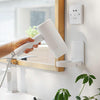 Bathroom Storage Rack Wall-mounted Hair Dryer Rack(White)