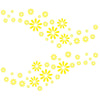 2 PCS/Set D-483 Flower Pattern Car Modified Decorative Sticker(Yellow)