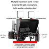 Portable Camera SLR Photography Large Screen Teleprompter(Black)