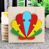 5 PCS Wooden Cartoon Animal Puzzle Early Education Small Jigsaw Puzzle Building Block Toy For Children(Shell)