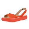 Women Fish Mouth Microfiber Elastic Band Wear-resistant Low-heel Sandals, Size: 37(Orange)
