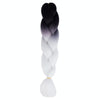 Fashion Color Gradient Individual Braid Wigs Chemical Fiber Big Braids, Length: 60cm(54Black+White)