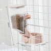 Pink Hanging Cat Feeder & Automatic Waterer Set | Detachable & Easy Clean