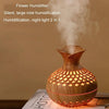 LED Light Aromatherapy Diffuser Home Small Vase Quiet Humidifier Aromatherapy Diffuser 2 In 1(Shallow Wood)