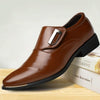Spring Casual Tide Shoes Dress Shoes Men British Pointed Shoes, Size:41(Brown)