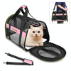 FUNADD Foldable Pet Carrier Bag, Pink - Breathable, for Small Dogs & Cats