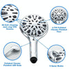 9 Functions Handheld Shower Pressurized Shower With Water Off and Pause, Style: Single Shower