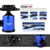 ZOMEI Z888 Portable Professional Travel Aluminium Tripod Monopod with Ball Head for Digital Camera(Blue)