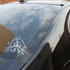 5 PCS NSWE Fashion Mountains Compass Rose Decal Nautical Compass Navigate Car Sticker, Size: 13.7x9.4cm(Silver)