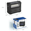 DV-690 Dual LED Light Solar Wireless Bluetooth Speaker Outdoor Camping FM Radio(Blue)