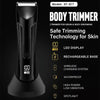 Mens Electrical Body Hair Trimmer LCD Digital Shaver(Black)