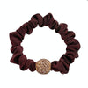 Hair High Elastic Rubber Band Rhinestone Rope Hair Ring Hair Accessories(Deep Coffee)