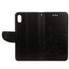 For iPhone XR Embossed Butterfly Pattern Horizontal Flip Leather Case with Card Slot & Holder & Wallet & Lanyard (Black)