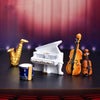 5pcs Micro Landscape Simulation Musical Instrument Resin Ornament Miniature Desktop Decoration, Style: No.7 Pipa