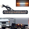 DC12V-24V / 36W Car Truck Emergency Strobe Flash Warning Light 12LEDs Long Ultra-thin Side Lights(Yellow + White + Yellow)