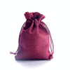 50 PCS Multi size Linen Jute Drawstring Gift Bags Sacks Wedding Birthday Party Favors Drawstring Gift Bags, Size:17x23cm(Wine Red)
