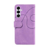 For Samsung Galaxy A26 5G Global Dual-color Splicing Flip Leather Phone Case(Purple)