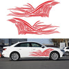 2 PCS/Set D-752 Lines Pattern Car Modified Decorative Sticker(Red)