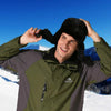 Orange White Fur Winter Outdoor Padded Adjustable Head Circumference Ski Hat Warm Ear Protected Cap Flight Hats
