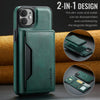 For iPhone 12 / 12 Pro DG.MING MAGKING-K2 Series MagSafe RFID Card Bag Detachable Phone Case(Green)