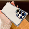 For Samsung Galaxy S25 Ultra 5G Transparent Phone Case with Lens Film(Blue)