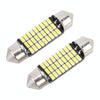 2 PCS 36mm DC12V / 1.5W / 6000K / 100LM 27LEDs SMD-3014 Car License Plate Light / Dome Light