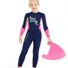 DIVE&SAIL Children Warm Swimsuit One-piece Wetsuit Long Sleeve Cold-proof Snorkeling Surfing Suit, Size: XL(Pink)